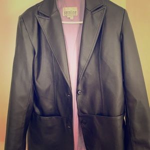 Carolina Pleather Tuxedo Style Jacket